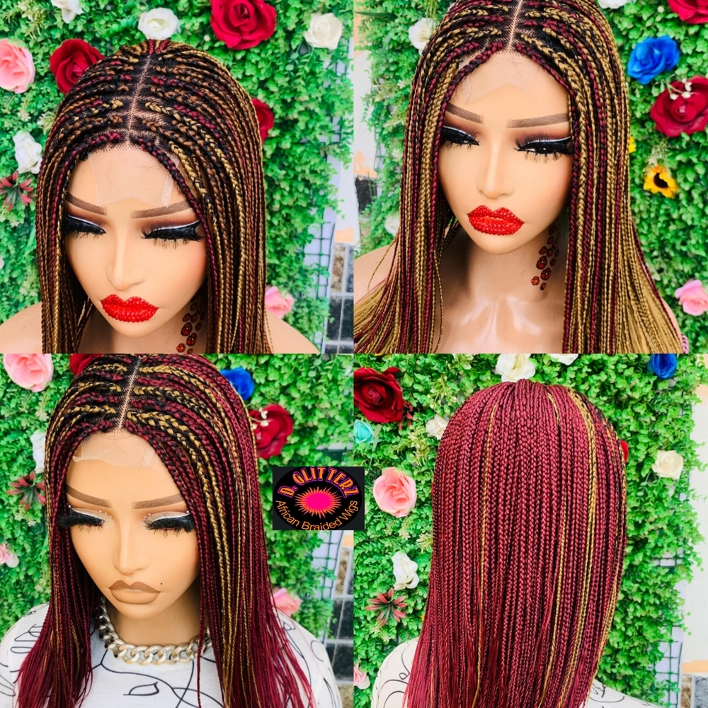 BRAIDED WIG  ON 2*4 LACE CLOSURE 19"